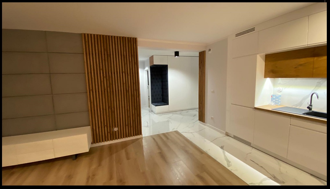 Bathroom with modern tiles, apartment for rent Wroclaw Nyska