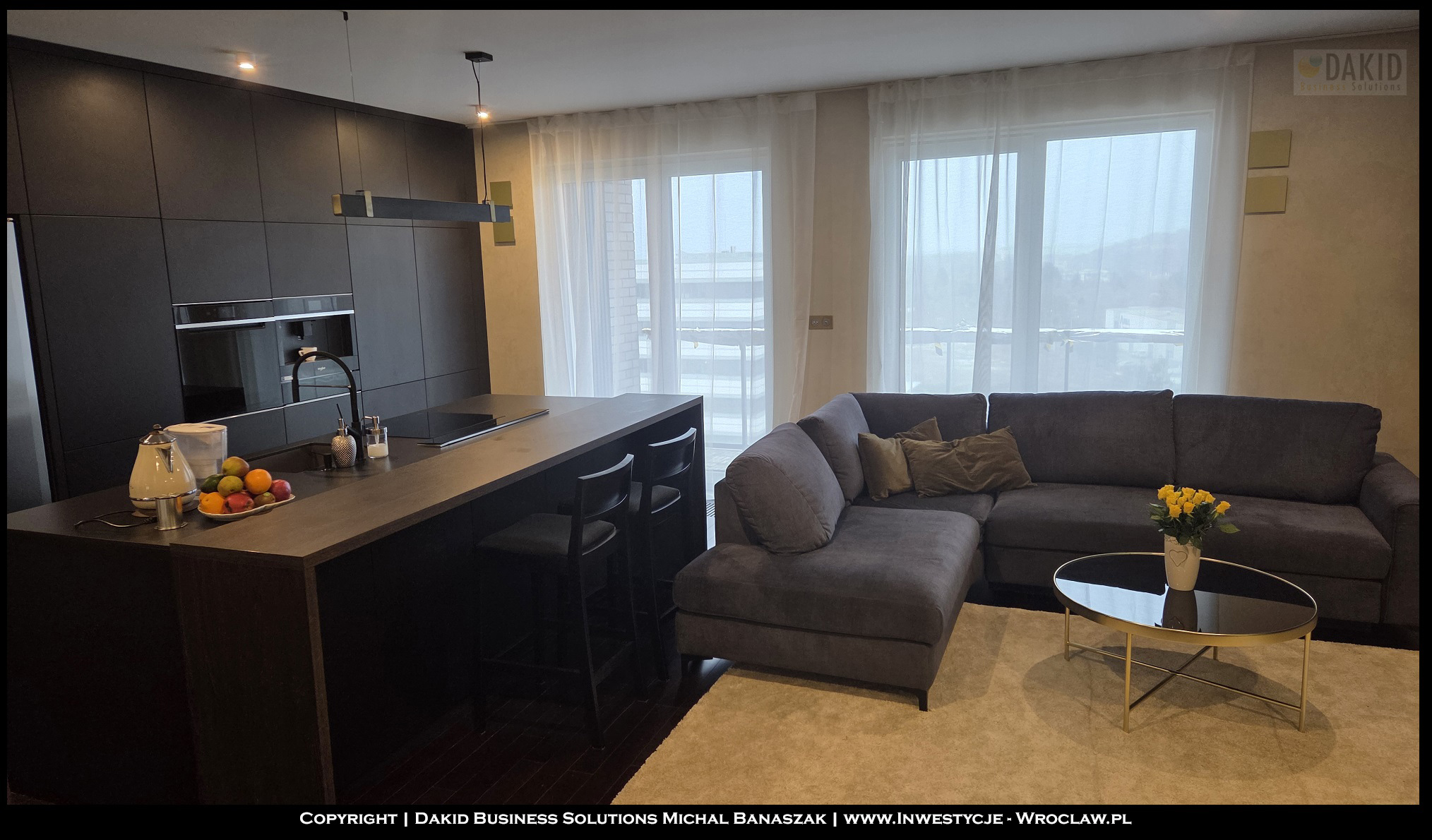 apartament na sprzedaż Wrocław Krzyki - Tarnogaj - salon ujęcie 1